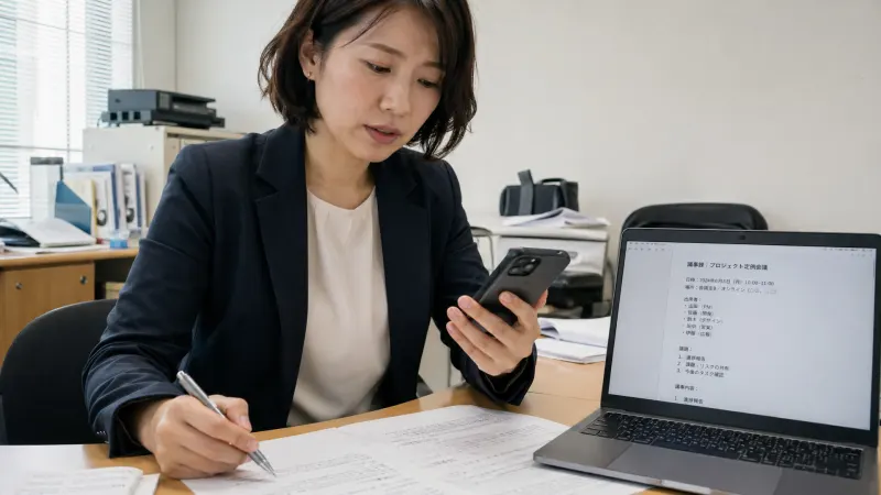 議事録作成から関連業務まで自動化。3ツール連携で会議後の工数をほぼゼロに